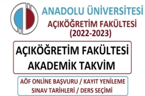 AÖF yaz okulu kayıt 2023-Başvuru ve sınav tarihi