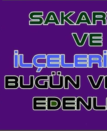 Sakarya Büyükşehir Belediyesi Bugün Vefat Edenler