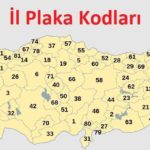 Araçların İl Plaka Numaraları – Plaka Kodları