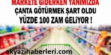 market poşetine zam