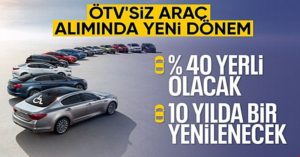 Engelli araçlarına uygulanan ÖTV istisnası için %40 yerlilik şartı getirildi