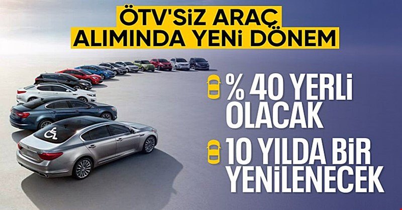 Engelli araçlarına uygulanan ÖTV istisnası için %40 yerlilik şartı getirildi