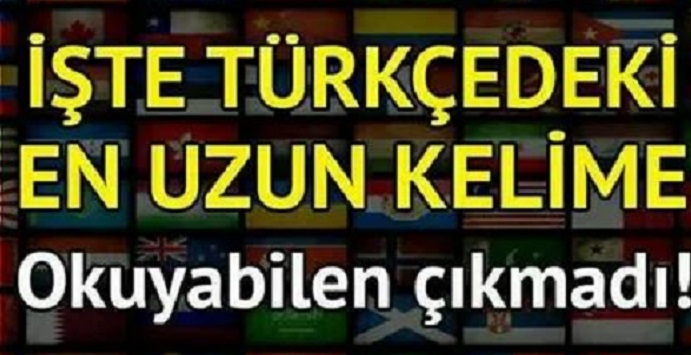 Türkçe de en uzun kelime kaç harfli