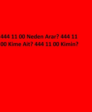 444 11 00 Neden arar